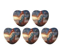 Ambientador colorido para coche, diseño de tabla de surf, 5 unidades, hojas colgantes perfumadas para automóvil, hogar, decoración interior de automóvil, forma de amor, estilo negro