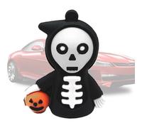 Ambientador con clips de ventilación de calavera, abrazadera de perfume de calavera de terror, clip de decoración de salida de aire acondicionado de coche, accesorios interiores de vehículos de