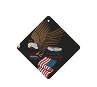 Ambientador con diseño de águila patriótica de Estados Unidos con impresión de bandera estadounidense, 10 unidades, hojas aromáticas para coche, hoja de ambientador con cuerda para coche y hogar