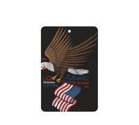 Ambientador con diseño de águila patriótica de Estados Unidos con impresión de bandera estadounidense, 10 unidades, hojas aromáticas para coche, hoja de ambientador con cuerda para coche y hogar