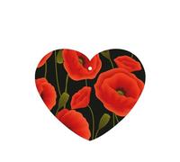 Ambientador con estampado de flores de amapola, 10 unidades, hojas de ambientador con cuerda para coche y hogar