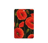 Ambientador con estampado de flores de amapola, 10 unidades, hojas de ambientador con cuerda para coche y hogar