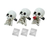 Ambientador con pinzas de ventilación de calavera | Esqueleto espeluznante coche de Halloween, lindos clips de ventilación de resina, ambientador de calavera para un fascinante cráneo gótico