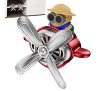 Ambientador con ventilador, aromaterapia para coche piloto con simpático dibujo animado | Ambientadores para coche, fantásticos accesorios para coche, clips para rejillas de aire, difusores para