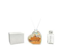 Ambientador corazón de cristal Basilica San Pedro Roma con detalles en oro en caja de regalo. Bomboneras de boda, bautizo, comunión, confirmación, graduación, aniversario y regalos útiles