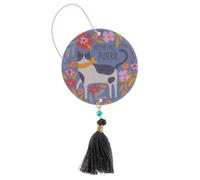 Ambientador de aceite esencial Karma para coche, juego de 2, para el hogar y la oficina, colorido y decorativo, con borla y aroma a gato y lavand