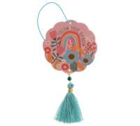 Ambientador de aceite esencial Karma para coche, juego de 2, para el hogar y la oficina, colorido y decorativo, con borla, aroma a mango.