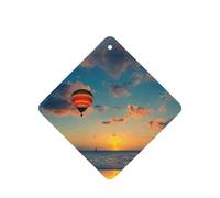 Ambientador de aire caliente con estampado de puesta de sol, 10 piezas, tarjetas colgantes para coche, hojas de ambientador con cuerda para coches y hogar