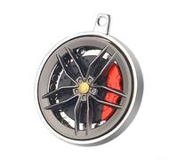 Ambientador de aire con clip de ventilación automático con cubo de rueda giratorio y aroma a mar, diseño compacto que se adapta a la mayoría de modelos de vehículos para ambientar interiores (rojo)