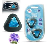 Ambientador de aire con clip para ventilación de coche, ambientadores de larga duración, aroma de lino fresco que dura hasta 60 días, ambientador de ventilación de coche para mujeres y hombres