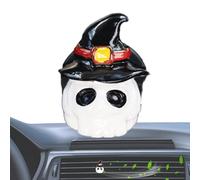 Ambientador de aire con clips de ventilación, ambientador de coche, 3D de calabaza, fantasma, para coche, aromaterapia, decoración de Halloween