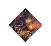 Ambientador de aire con estampado de fuegos artificiales, 10 unidades, hojas de ambientador con cuerda para coche y hogar