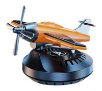 Ambientador de aire de coche con energía solar de avión giratorio con tecnología de detección de luz para salpicadero, aromaterapia, creación de distribución uniforme del aire (naranja)