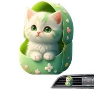 Ambientador de aire de gato para ventilación de coche, difusor de aromaterapia con forma de gato encantador con olor a mar, difusor de aromaterapia de dibujos animados para coche, accesorios
