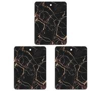 Ambientador de aire de mármol negro dorado para coche, paquete de 3 hojas colgantes perfumadas para coche, hogar, decoración interior de automóviles