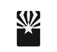 Ambientador de aire negro con impresión de la bandera de Arizona, 10 piezas, hojas aromáticas, accesorios para colgar en el coche con cuerdas para decoración