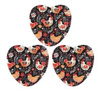 Ambientador de aire para coche, con diseño de gallinas, 3 unidades de hojas colgantes perfumadas para coche, hogar, decoración interior de automóviles