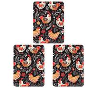 Ambientador de aire para coche, con diseño de gallinas, 3 unidades de hojas colgantes perfumadas para coche, hogar, decoración interior de automóviles