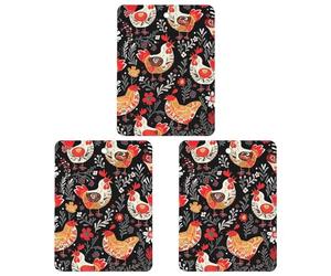 Ambientador de aire para coche, con diseño de gallinas, 3 unidades de hojas colgantes perfumadas para coche, hogar, decoración interior de automóviles