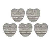 Ambientador de aire para coche, diseño de rayas triangulares bohemias, paquete de 5 hojas colgantes perfumadas para automóvil, hogar, decoración interior de automóvil, forma de amor, estilo blanco