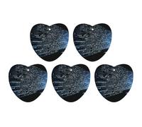 Ambientador de aire para coche, paquete de 5 unidades de hojas colgantes perfumadas para coche, hogar, decoración interior de automóvil, forma de amor, estilo gris