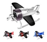 Ambientador de aire solar para coche, diseño de avión de hélice, aromaterapia automotriz, mejora el interior del coche, ideal para conductores y pasajeros, difusor de aceite