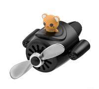 Ambientador de aromaterapia para coche con adorable diseño de dibujos animados que transforma tu entorno de conducción (negro)