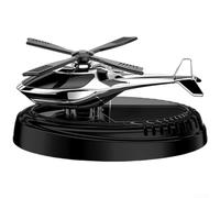 Ambientador de aromaterapia para coche con rotación solar y diseño de avión para una difusión continua del aroma (negro)