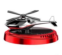 Ambientador de aromaterapia para coche con rotación solar y diseño de avión para una difusión continua del aroma (rojo)