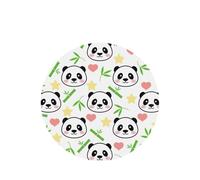 Ambientador de bambú para coche, 10 piezas, diseño de oso panda con estampado de estrellas, accesorios para colgar en el coche con cuerdas para decoración