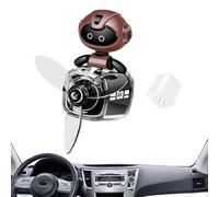 Ambientador de coche Clip de ventilación, ambientador de coche piloto - Cartoon Robot Pilot Perfume - Lindo difusor automático de coche giratorio, suministros interiores de automóviles ornamento de
