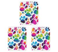 Ambientador de coche colorido con diseño de pata de perro, 3 unidades, tarjetas perfumadas, lindas tarjetas aromáticas negras de larga duración, para mujeres y hombres, ambientador natural con cordón