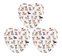 Ambientador de coche con bonito diseño de carlino chihuahua para colgar, paquete de 3 hojas colgantes perfumadas para coche, hogar, decoración interior de automóviles