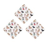Ambientador de coche con bonito diseño de carlino chihuahua para colgar, paquete de 3 hojas colgantes perfumadas para coche, hogar, decoración interior de automóviles