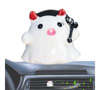 Ambientador de coche con clip de Halloween, ambientador de coche, 3D de calabaza fantasma, ambientadores automotrices para aromaterapia, decoración de coche de Halloween