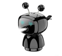 Ambientador de coche con clip difusor de robot para coche, intensidad de aroma ajustable para una experiencia de conducción personalizada (negro)