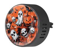 Ambientador de coche con clips de ventilación para Halloween, calabaza, fantasmas, murciélagos cruzados, difusor de aceites esenciales de aromaterapia, 2 unidades