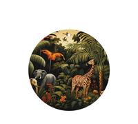 Ambientador de coche con diseño de animales de WZYWHJ en la selva tropical, 6 piezas, con forma redonda, para colgar