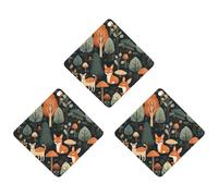 Ambientador de coche con diseño de animales del bosque, 3 unidades, tarjetas perfumadas, lindas tarjetas aromáticas negras de larga duración, para mujeres y hombres, ambientador natural con cordón