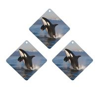 Ambientador de coche con diseño de ballena asesina, 3 unidades, tarjetas perfumadas, lindas lavanda, ambientadores de coche de larga duración para mujeres y hombres, ambientador natural con cordón