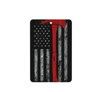 Ambientador de coche con diseño de bandera de línea roja con diseño de hacha de bombero, 10 unidades, hojas colgantes perfumadas para coche