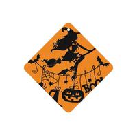 Ambientador de coche con diseño de bruja voladora de Halloween, 10 hojas perfumadas para colgar
