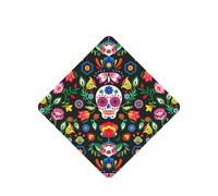 Ambientador de coche con diseño de calavera y flores de terror de azúcar, 10 hojas colgantes perfumadas para coche