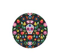 Ambientador de coche con diseño de calavera y flores de terror de azúcar, 10 hojas colgantes perfumadas para coche