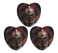 Ambientador de coche con diseño de casco espartano, 3 unidades, tarjetas perfumadas, lindas tarjetas perfumadas, color gris, de larga duración, para mujeres y hombres, ambientador natural con cordón