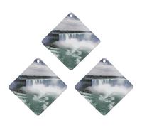 Ambientador de coche con diseño de cataratas del Niágara, 3 unidades, tarjetas perfumadas, lindas tarjetas aromáticas blancas de larga duración, para mujeres y hombres, ambientador natural con cordón