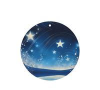 Ambientador de coche con diseño de cielo estrellado azul WZYWHJ de forma redonda, 6 piezas, tarjeta de fragancia para colgar