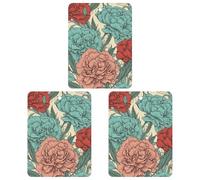 Ambientador de coche con diseño de claveles, 3 unidades, tarjetas perfumadas, lindas tarjetas aromáticas negras de larga duración, para mujeres y hombres, ambientador natural con cordón para