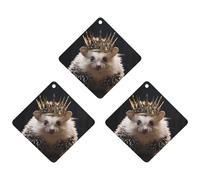 Ambientador de coche con diseño de corona con erizo, tarjetas perfumadas para colgar, bonitos ambientadores blancos de larga duración, aromas de autos nuevos para mujeres y hombres, ambientador