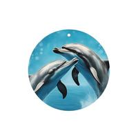 Ambientador de coche con diseño de delfines en el amor, 10 hojas perfumadas para colgar